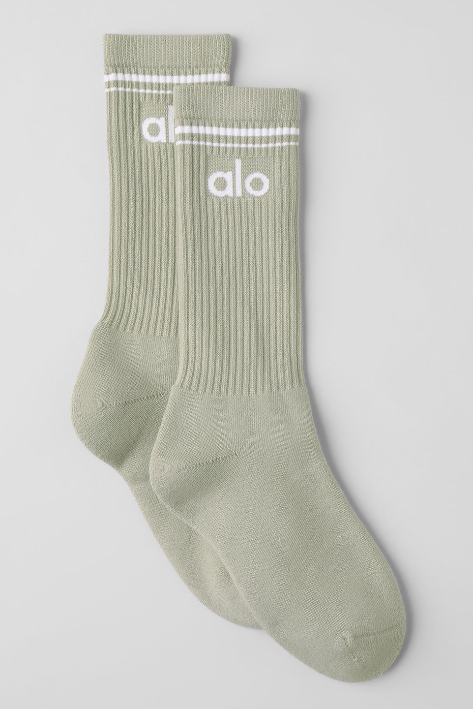 Unisex Throwback Sock - Limestone/White--0