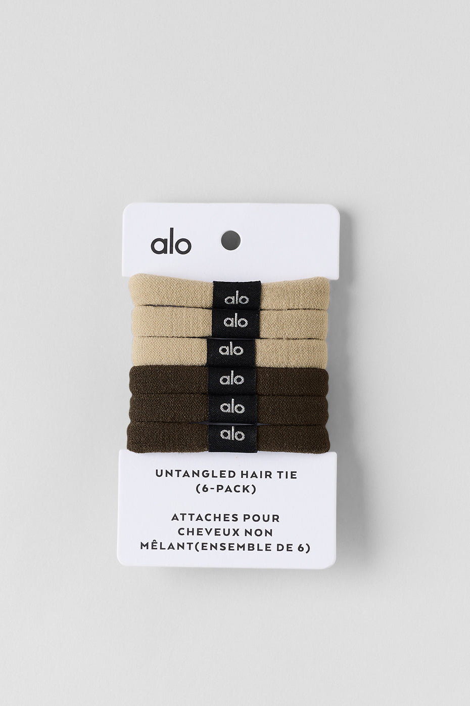 Untangled Hair Tie (6-Pack) - Beige/Espresso--0