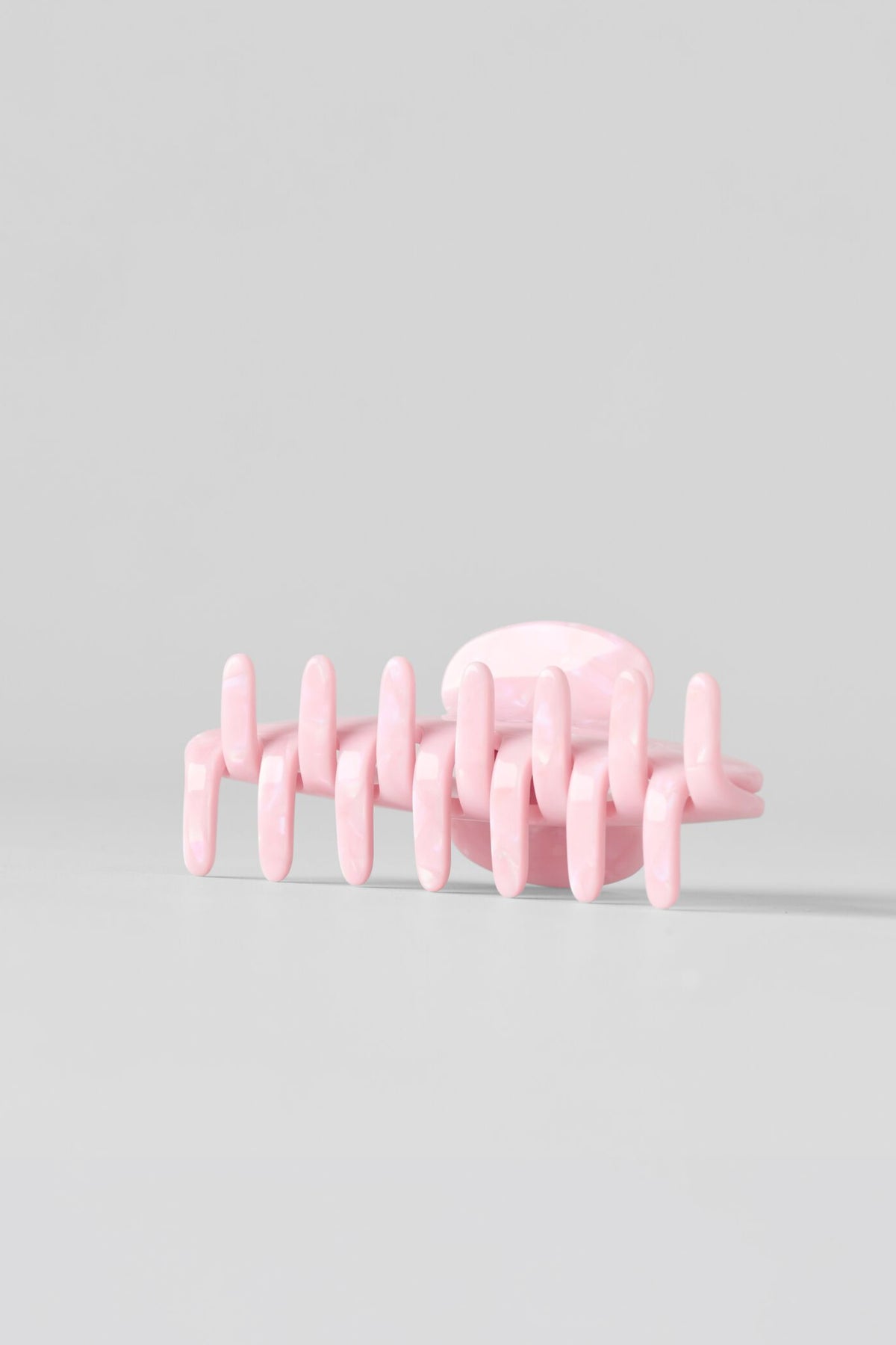 90's Claw Clip - Pink Marshmallow Shell--3