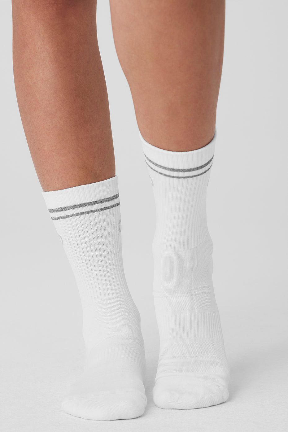Unisex Half-Crew Performance Sock - White--2