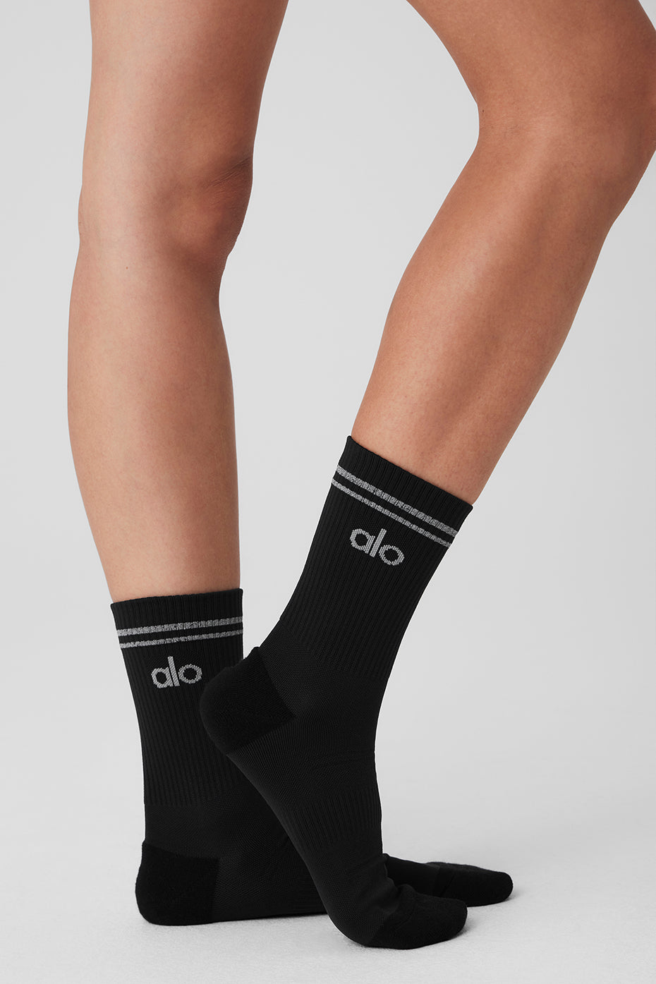 Unisex Half-Crew Performance Sock - Black--3