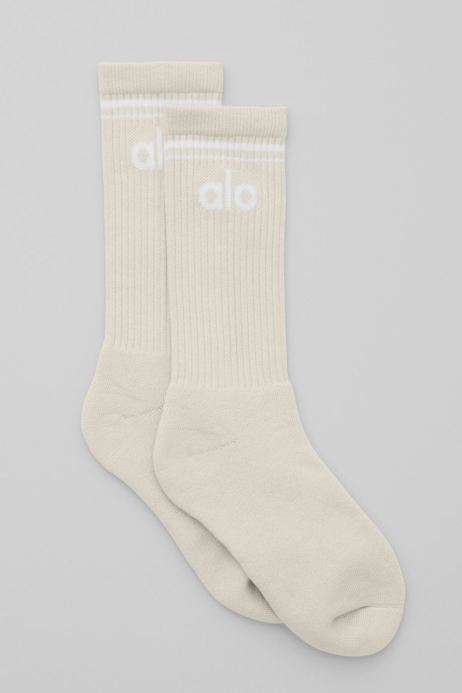 Unisex Throwback Sock - Bone/White--0