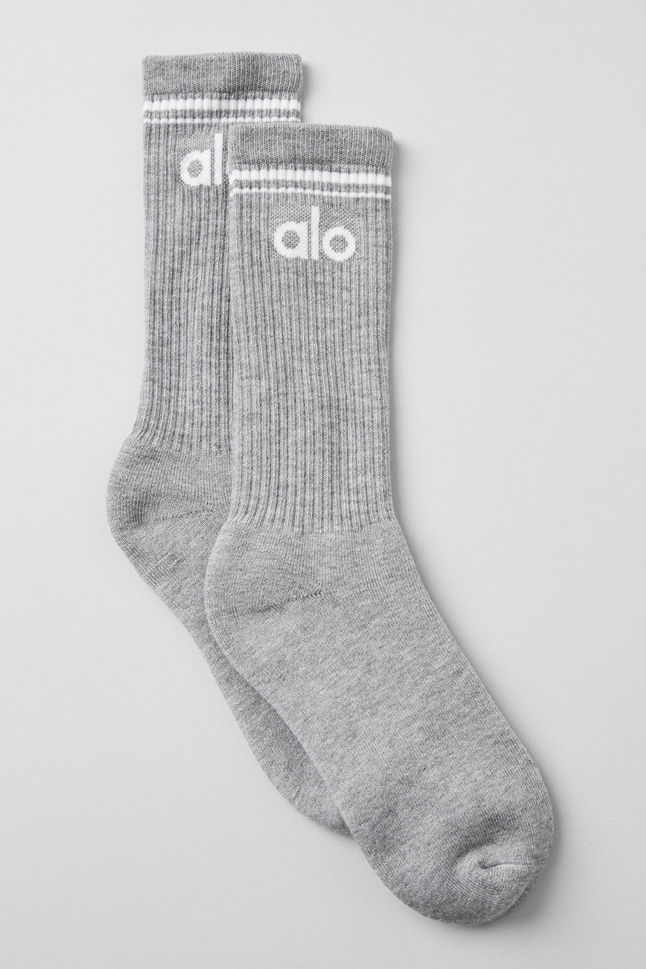 Unisex Throwback Sock - Athletic Heather Grey/White--0