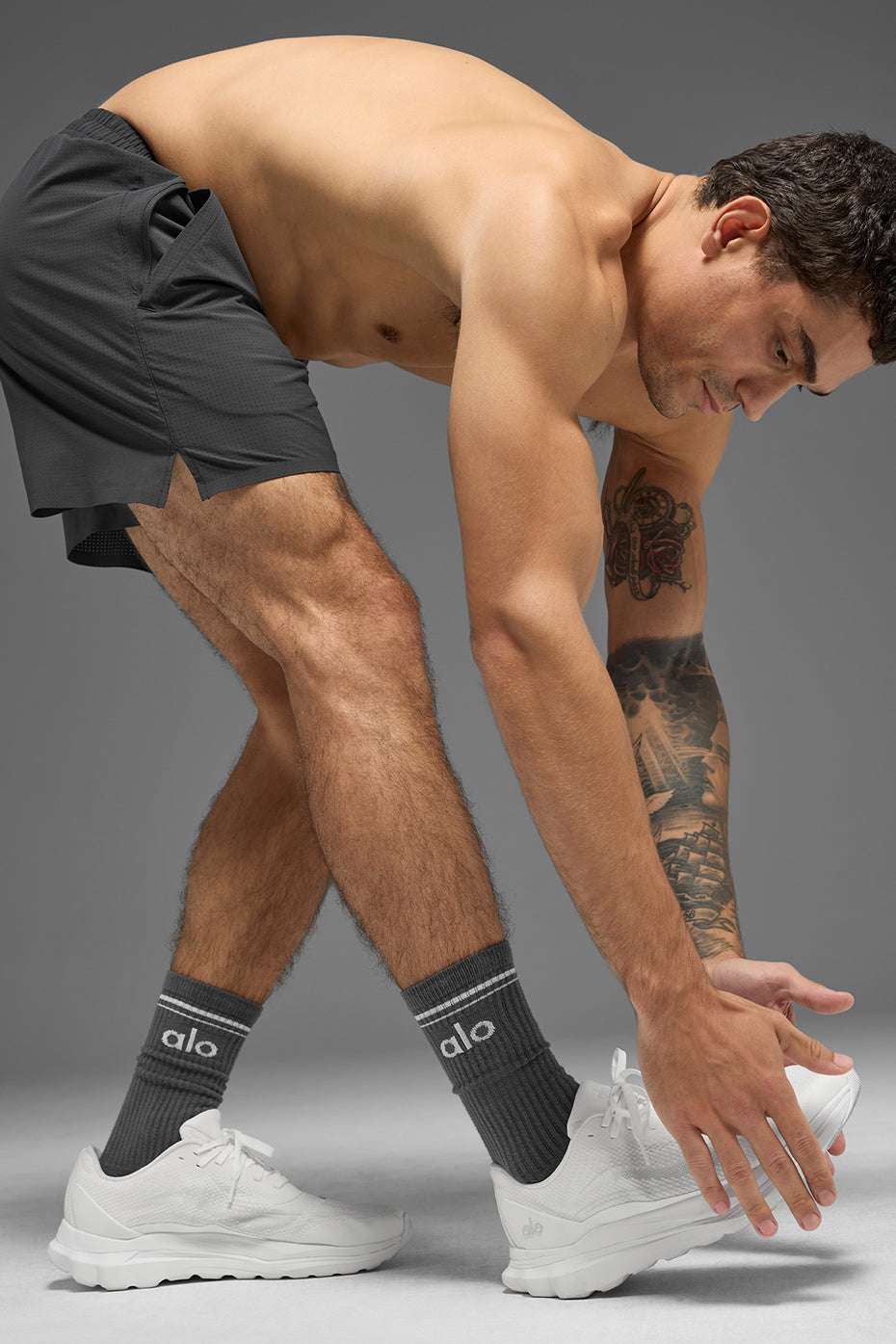 Unisex Throwback Sock - Anthracite/White--2
