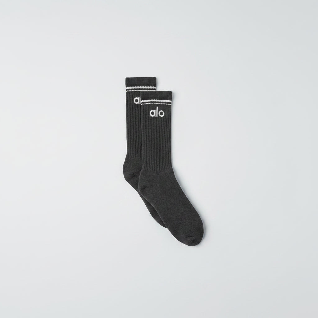Unisex Throwback Sock - Anthracite/White--0