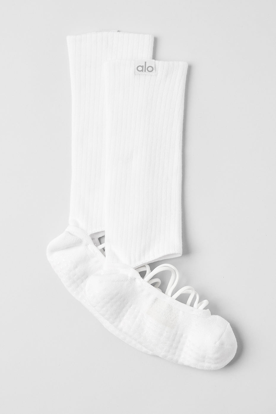 Women's Strappy Siren Grip Sock - White--2