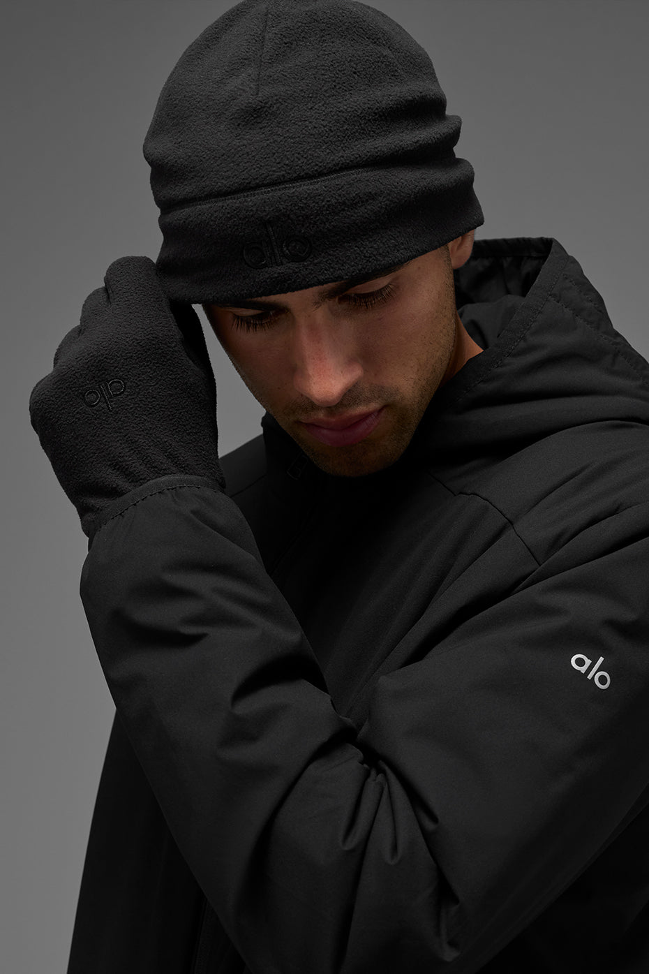 Performance Fleece Gloves - Black/Black--1