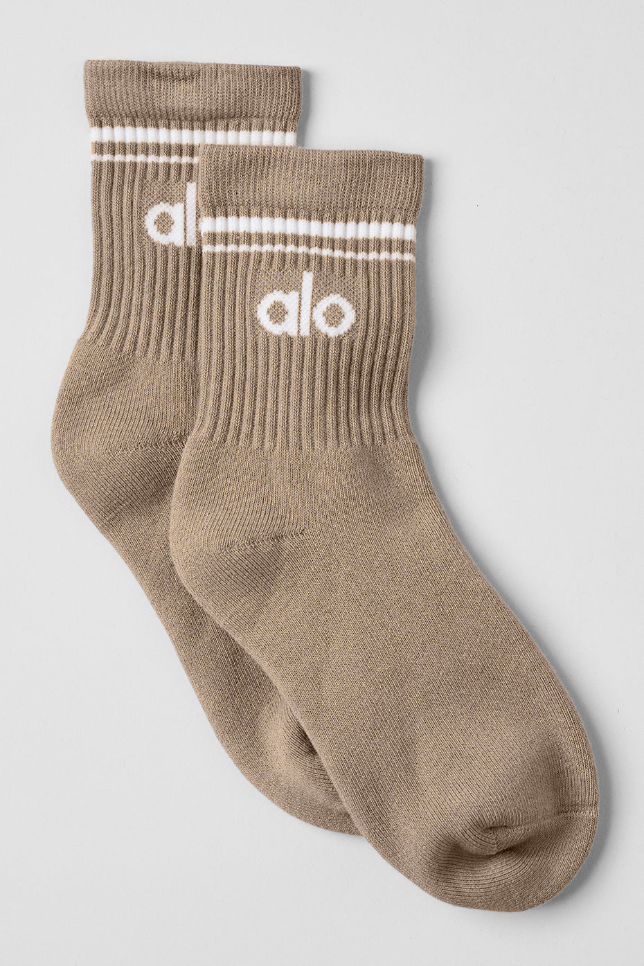 Unisex Half-Crew Throwback Sock - Gravel/White--0