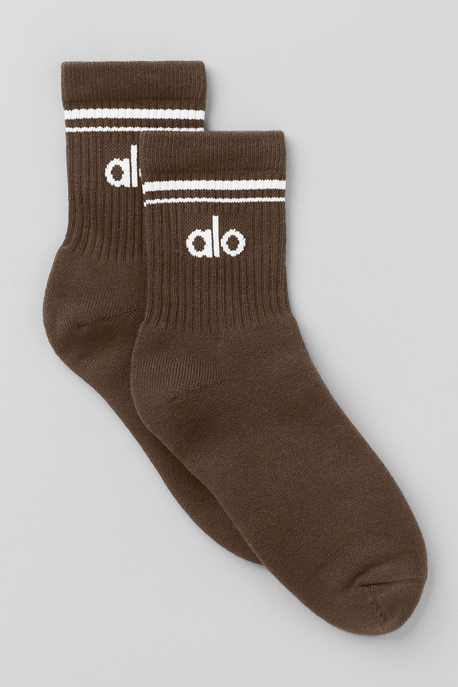 Unisex Half-Crew Throwback Sock - Espresso/White--0