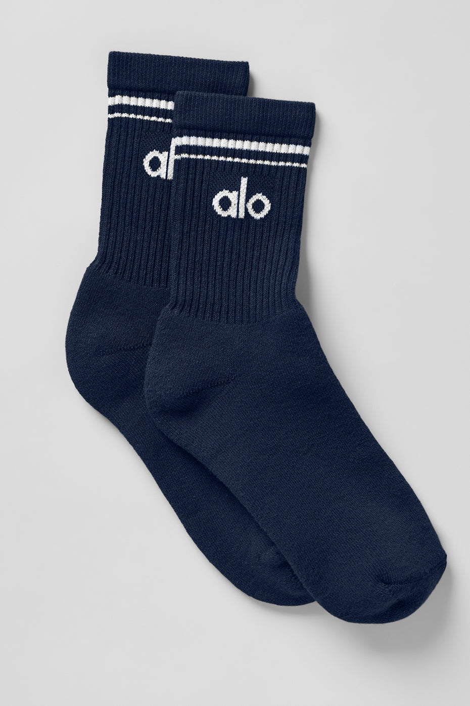 Unisex Half-Crew Throwback Sock - Navy/White--0