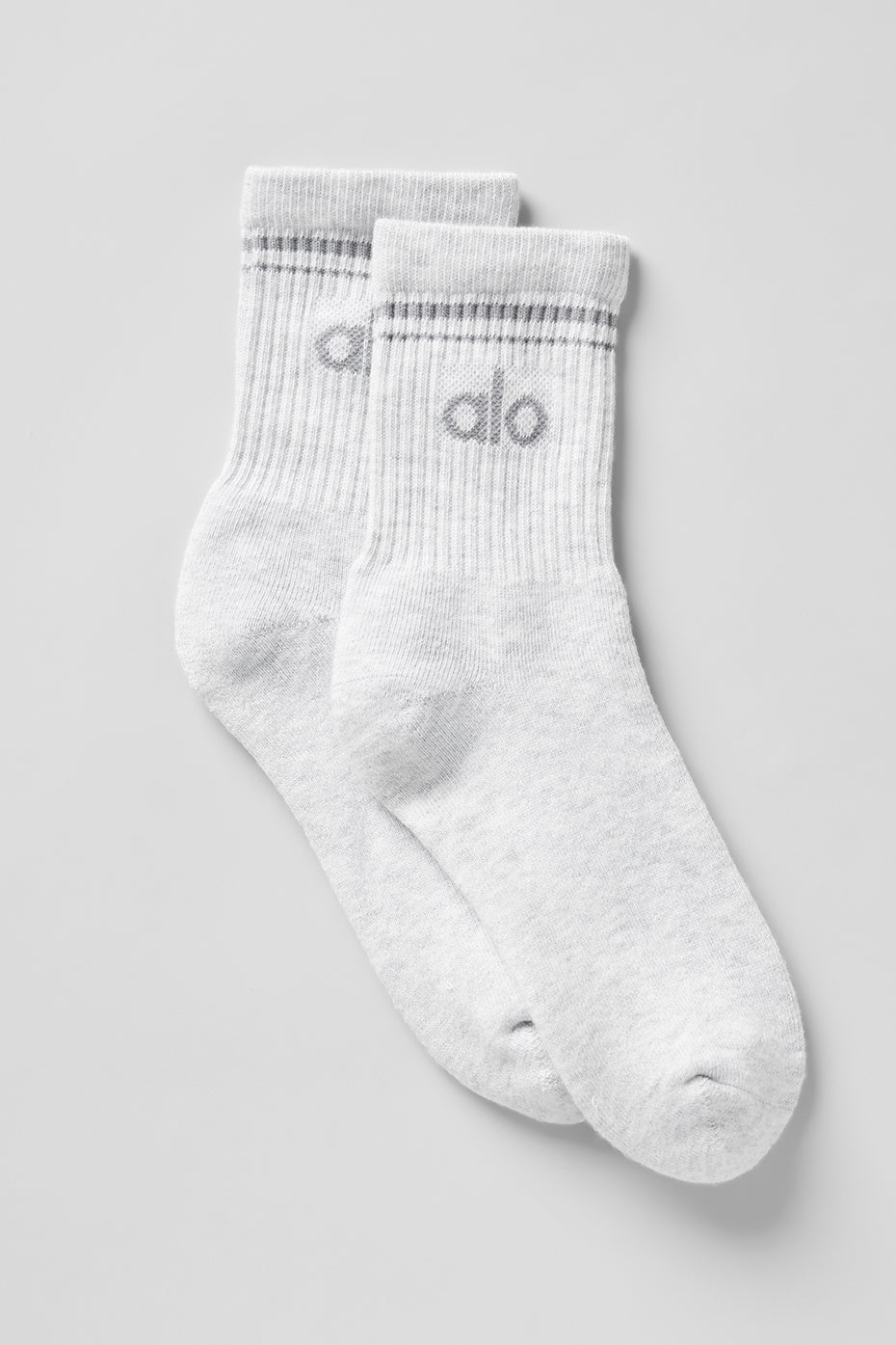 Unisex Half-Crew Throwback Sock - White Heather/Grey--0