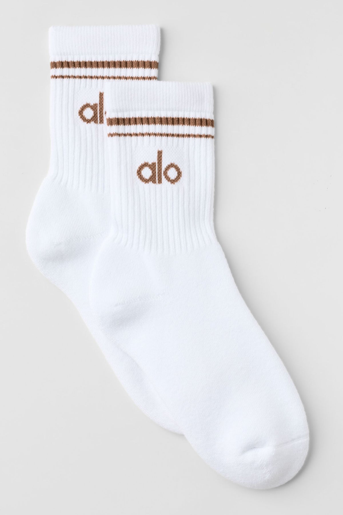 Unisex Half-Crew Throwback Sock - White/Sun Kissed Brown--0