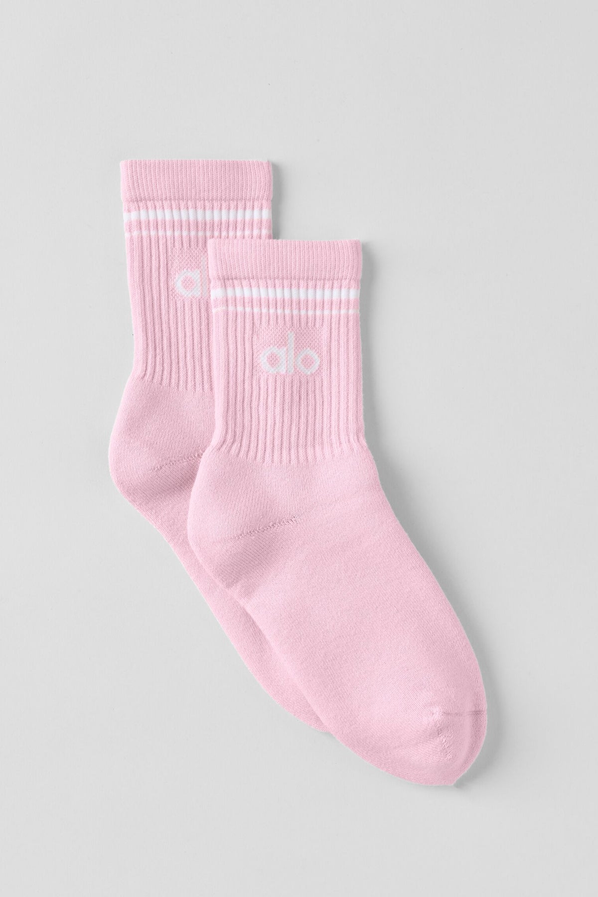 Unisex Half-Crew Throwback Sock - Pink Marshmallow/White--0