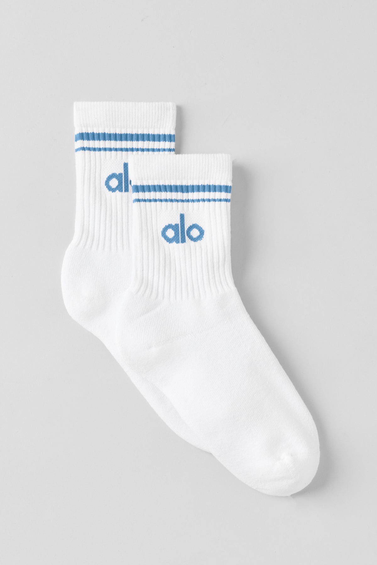 Unisex Half-Crew Throwback Sock - White/California Blue--0