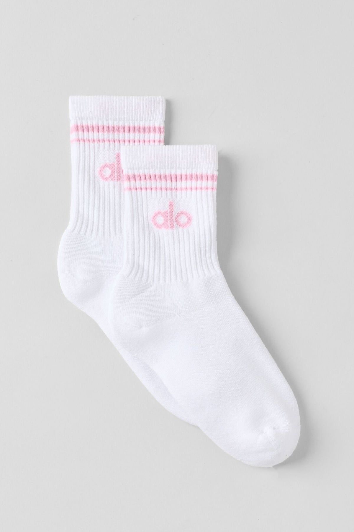 Unisex Half-Crew Throwback Sock - White/Pink Marshmallow--0