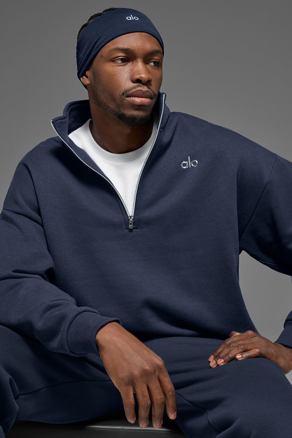 Performance Conquer Headband - Navy--3