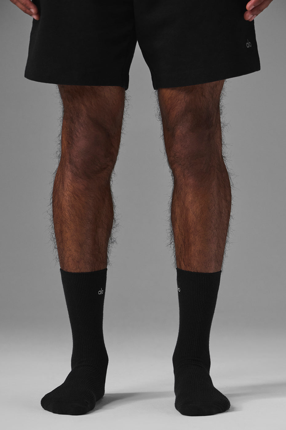 Unisex Half-Crew Understated Sock - Black--2