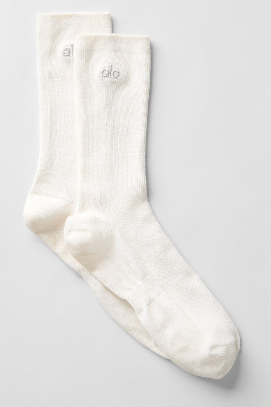 Unisex Half-Crew Understated Sock - Ivory--0