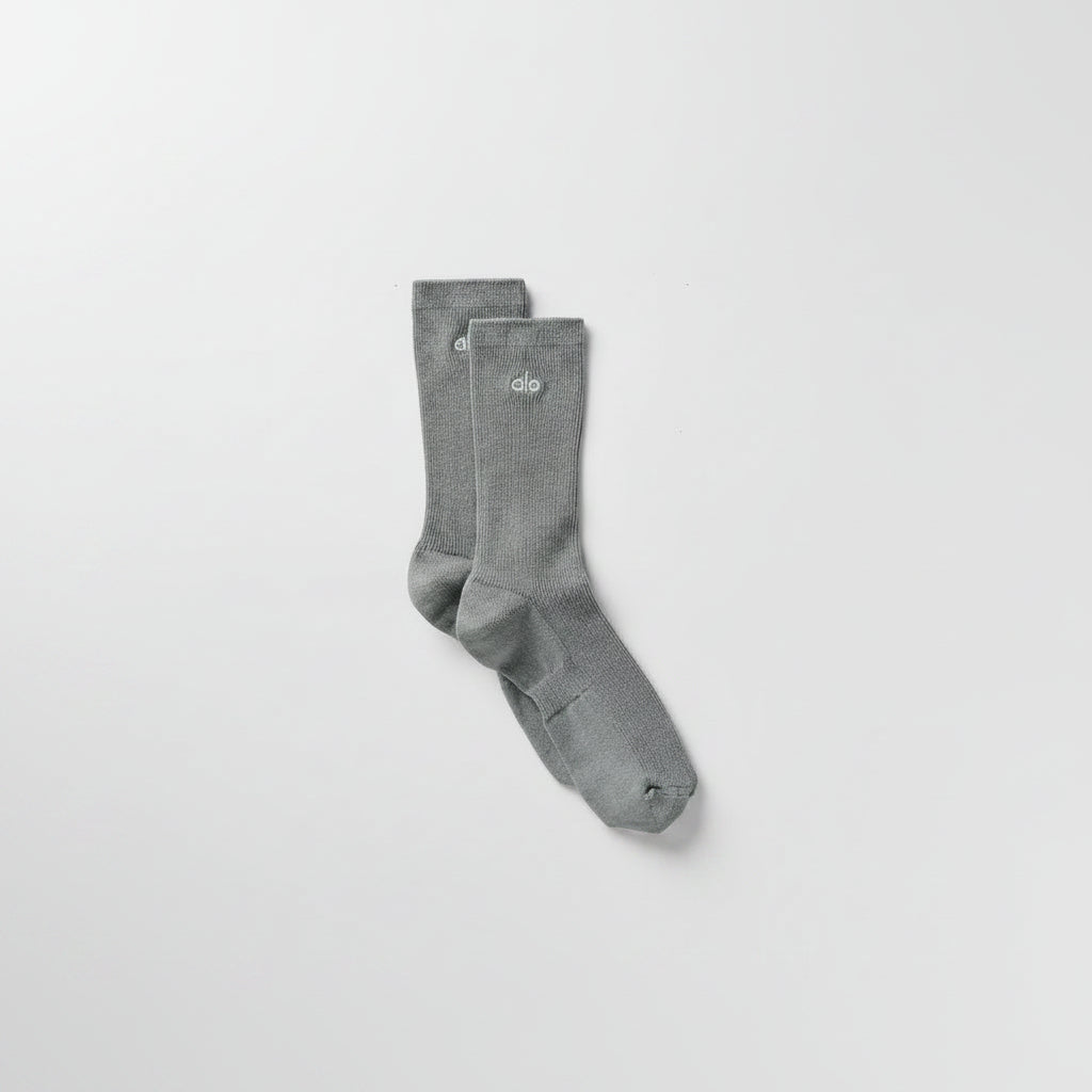 Unisex Half-Crew Understated Sock - Lunar Grey--0