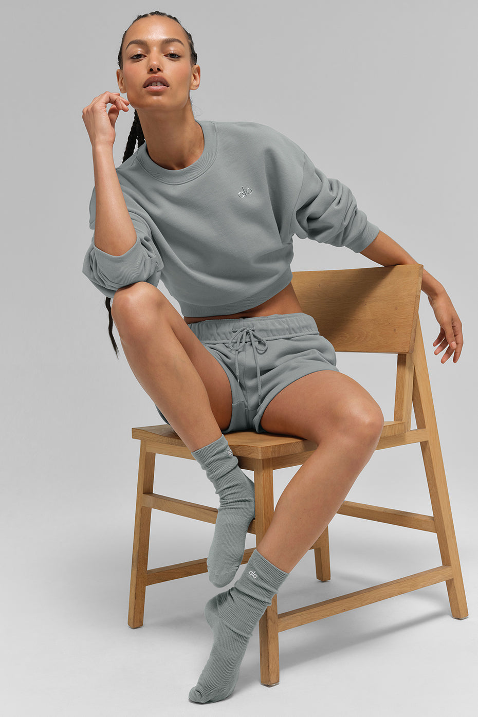 Unisex Half-Crew Understated Sock - Lunar Grey--1