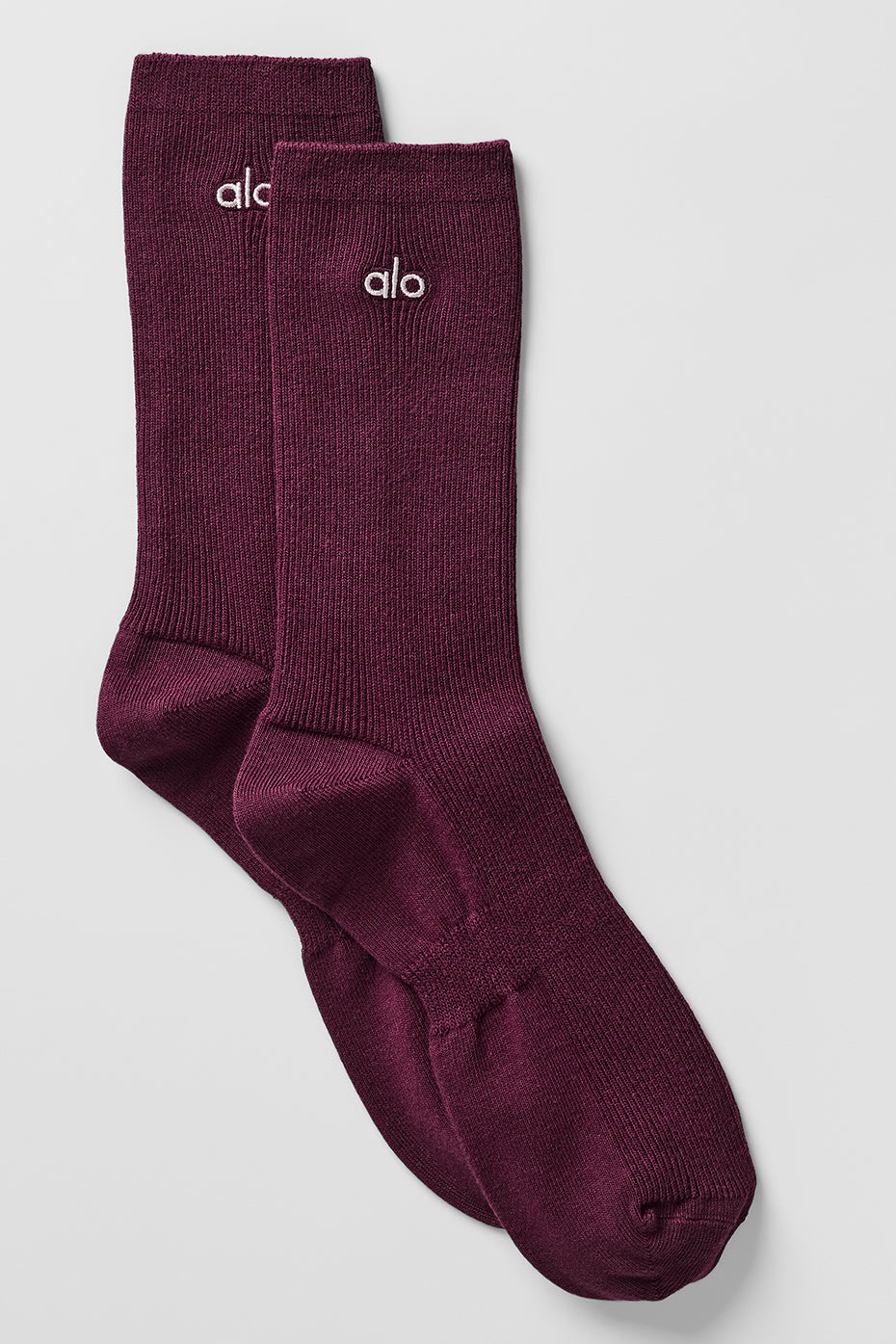 Unisex Half-Crew Understated Sock - Burgundy--0