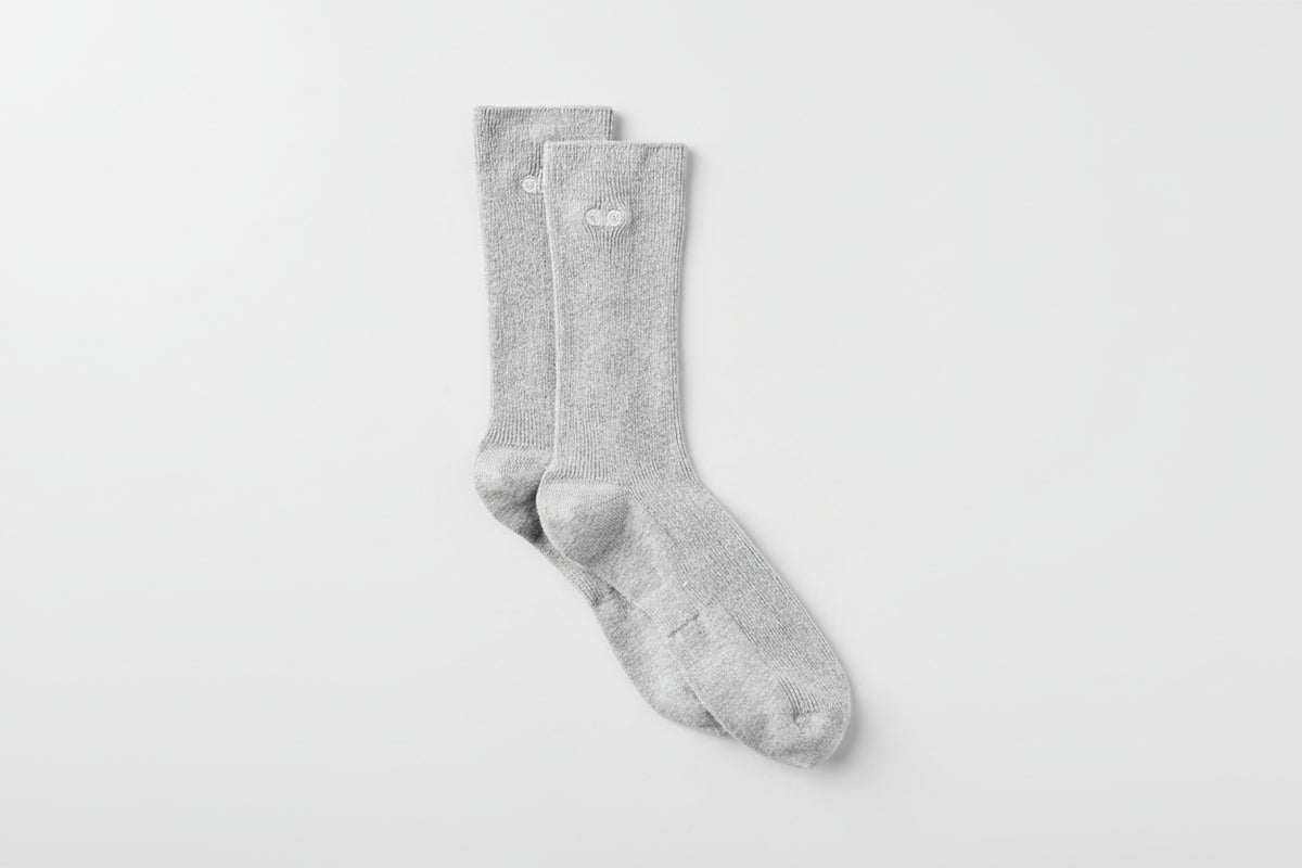 Unisex Half-Crew Understated Sock - Athletic Heather Grey--0
