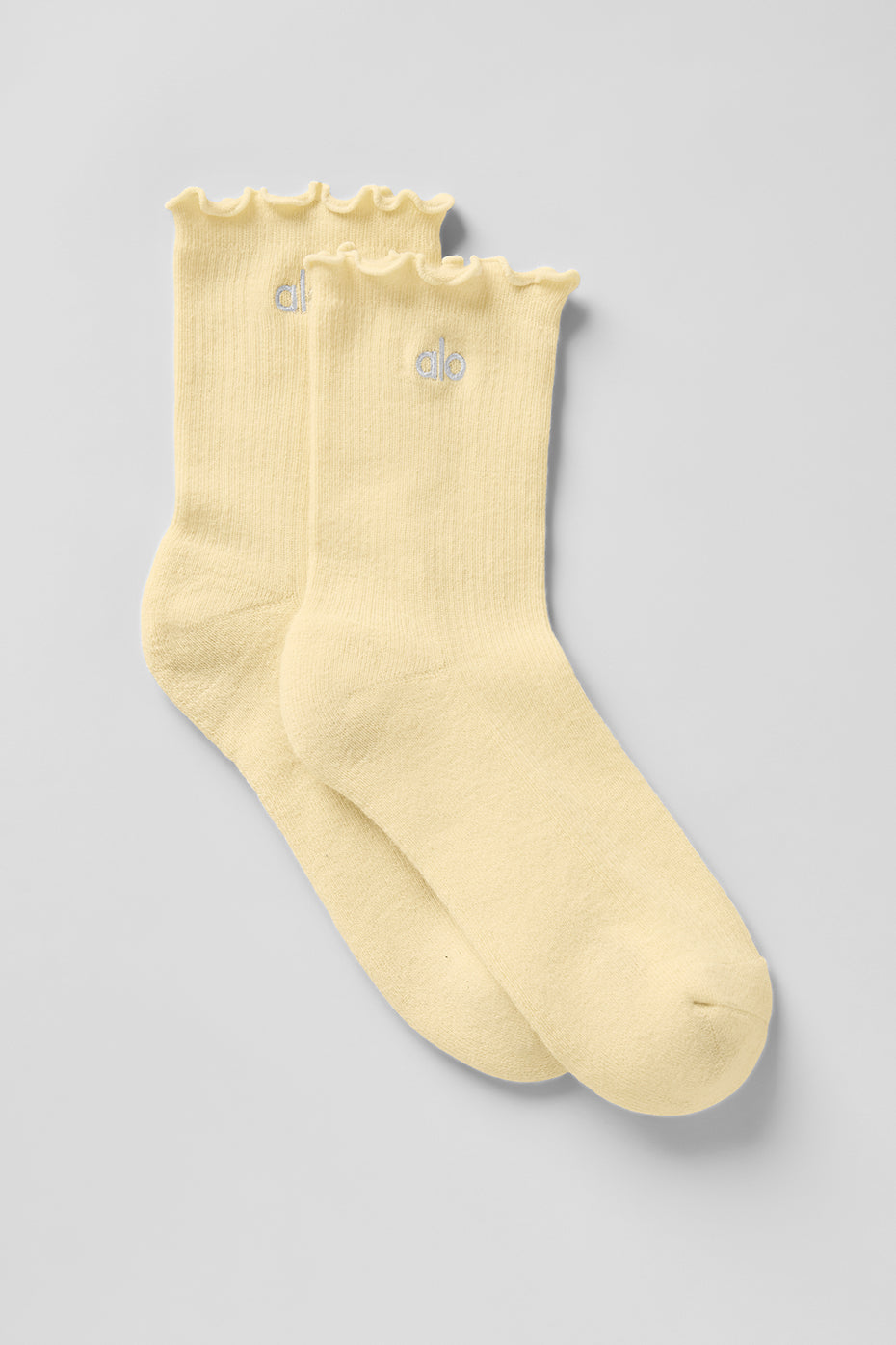Women's Lettuce Edge Sock - Warm Butter--0