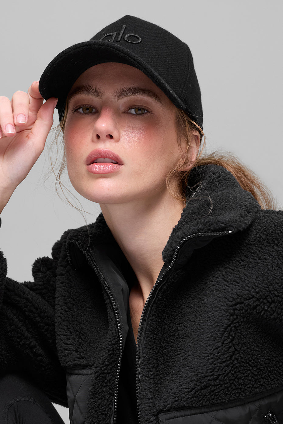 Wool Blend District Trucker Hat - Black--3