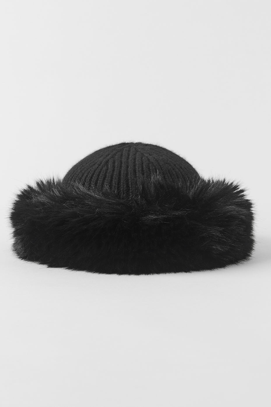 Courchevel Cashmere Faux Fur Beanie - Black--1