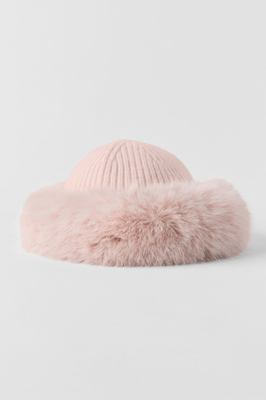Courchevel Cashmere Faux Fur Beanie - Frosted Pink--1
