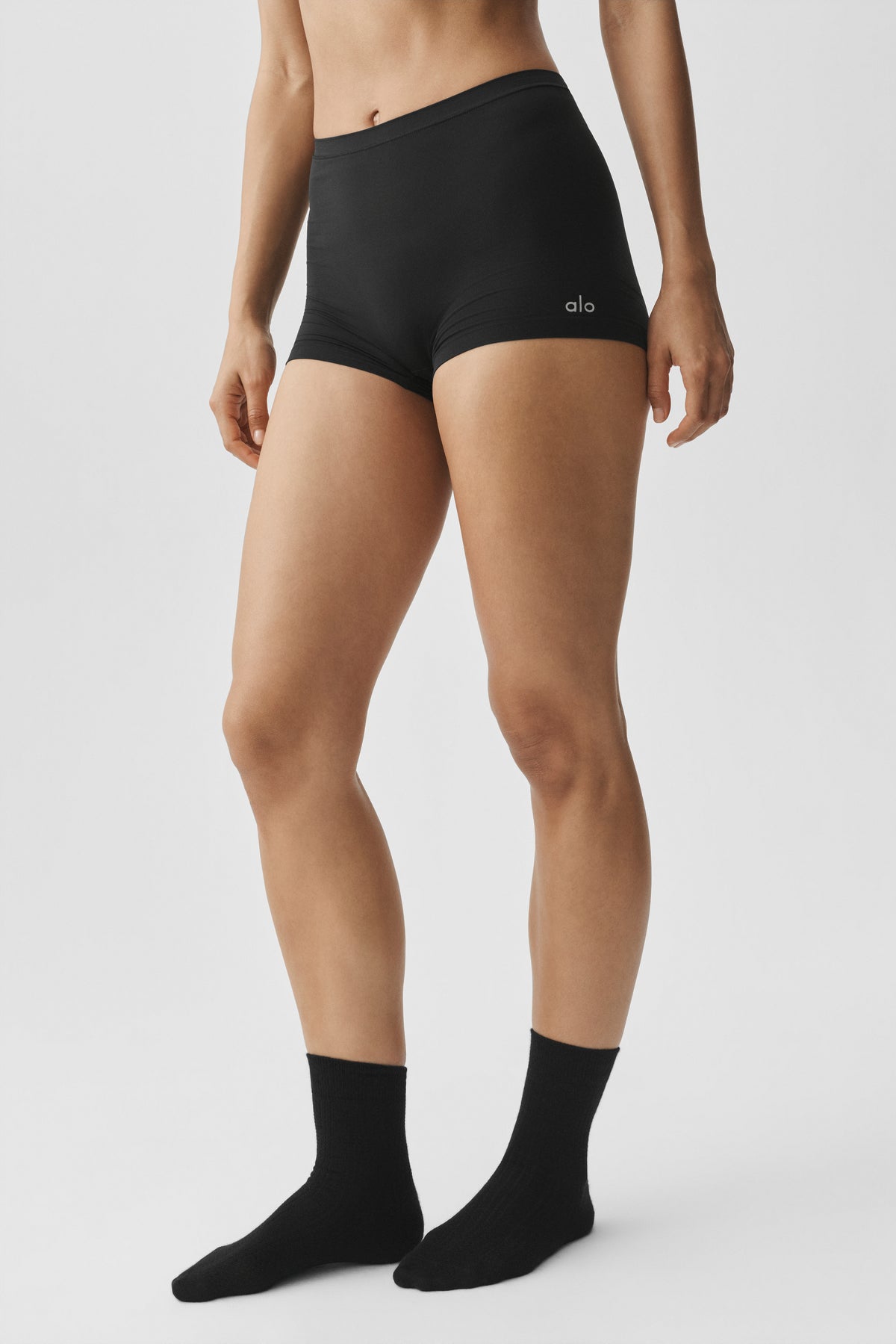 Sheer Glow Boyshort - Black--1