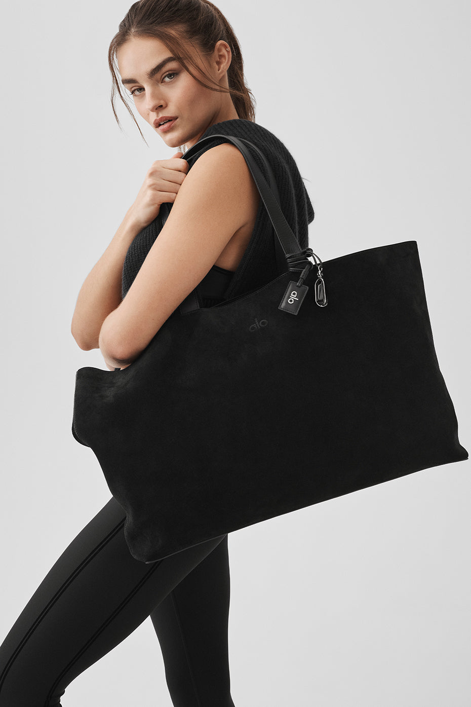 ALO Tranquility Tote - Espresso Suede--6