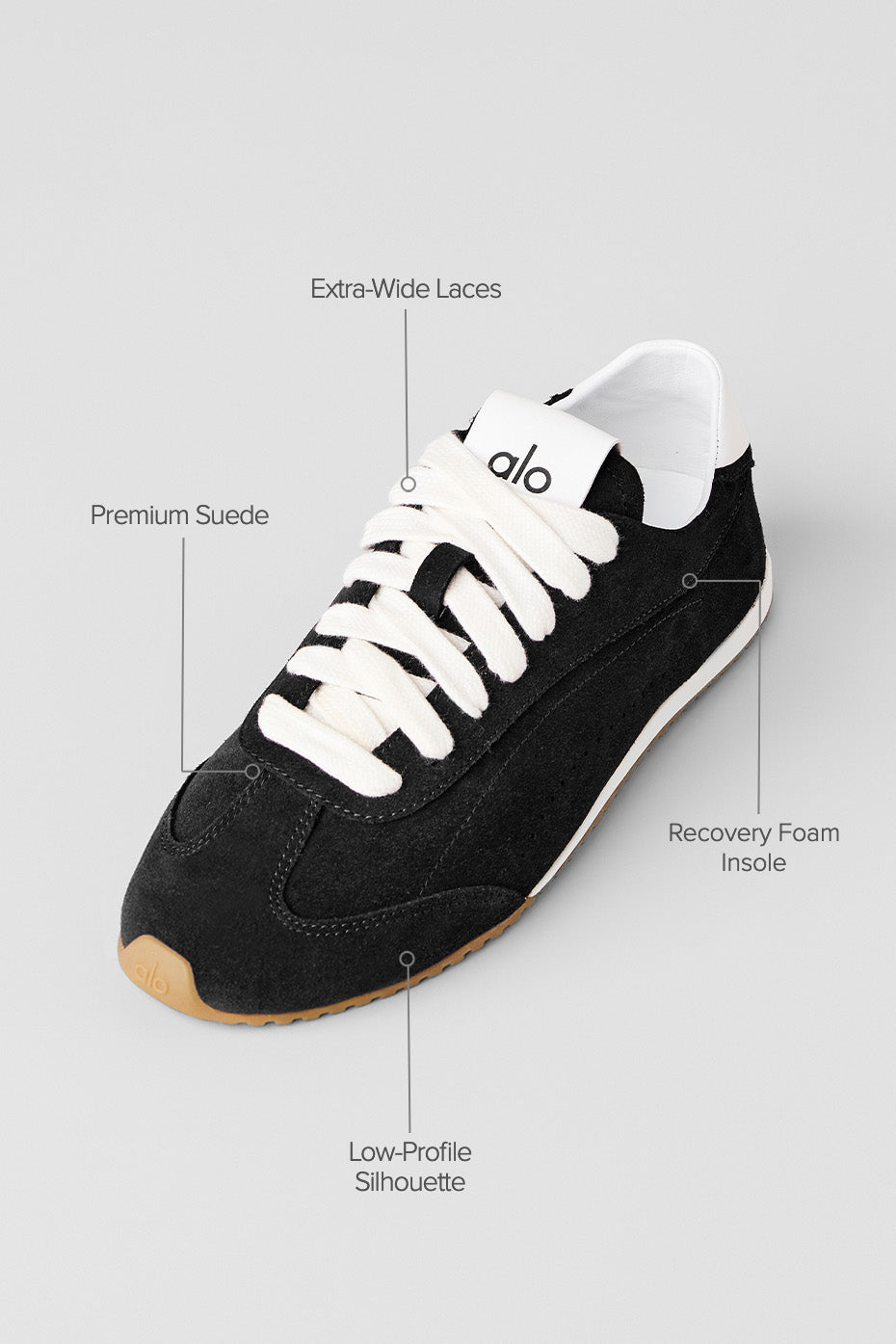 ALO Sunset Sneaker (Unisex) - Black--1