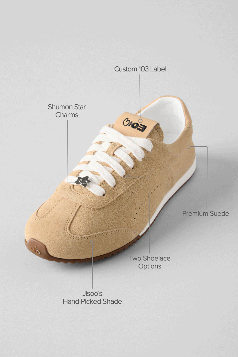 ALO Sunset Sneaker + Jisoo - Caramel Cream--1