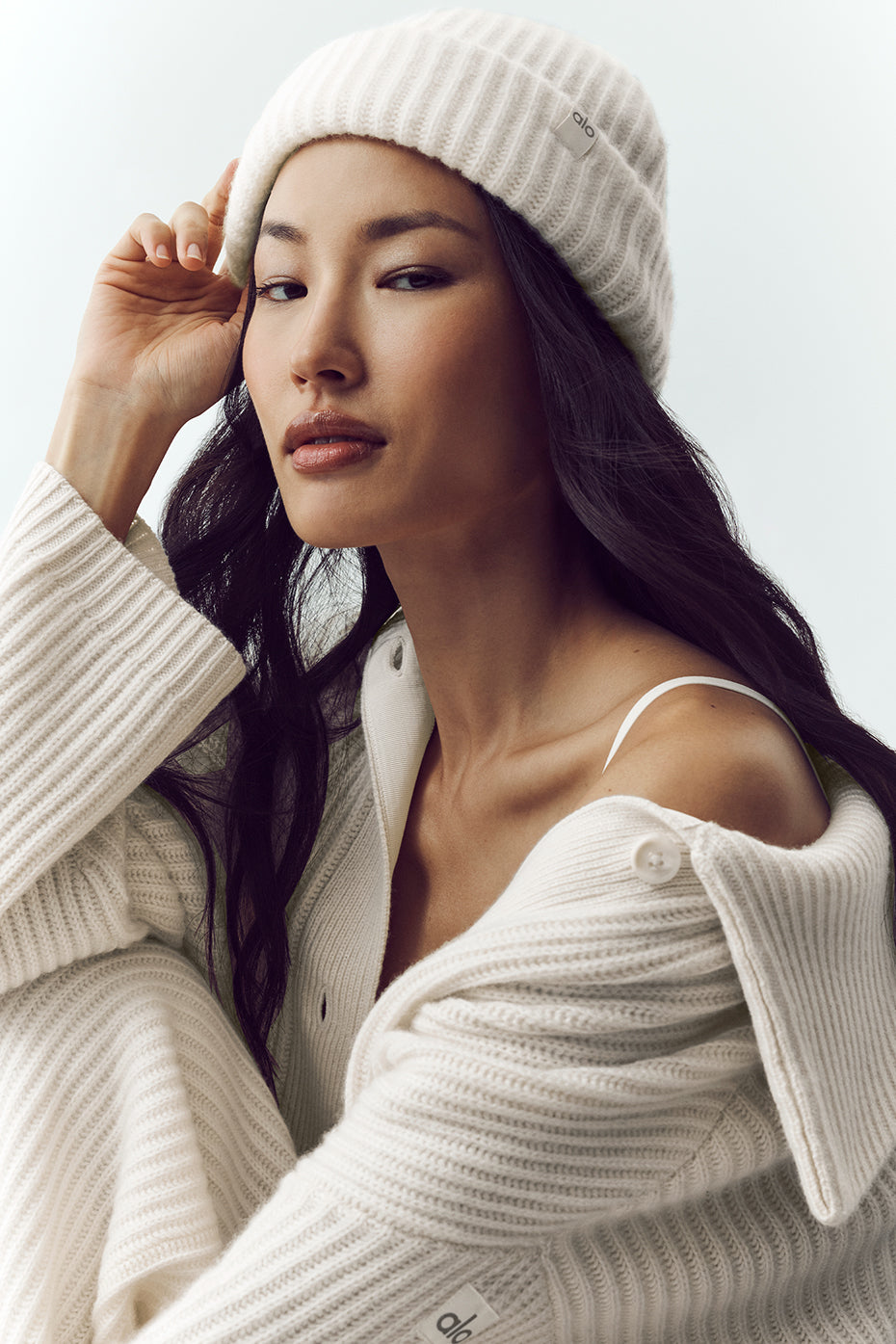 Courchevel Cashmere Beanie - Ivory--0