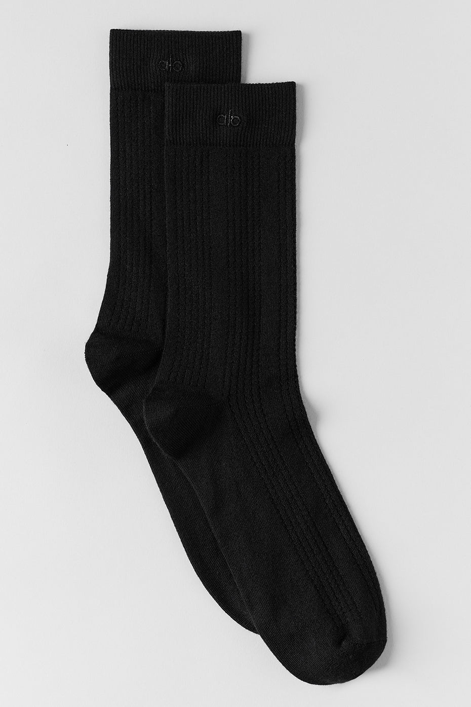 Cashmere Mesh Sock - Black--0