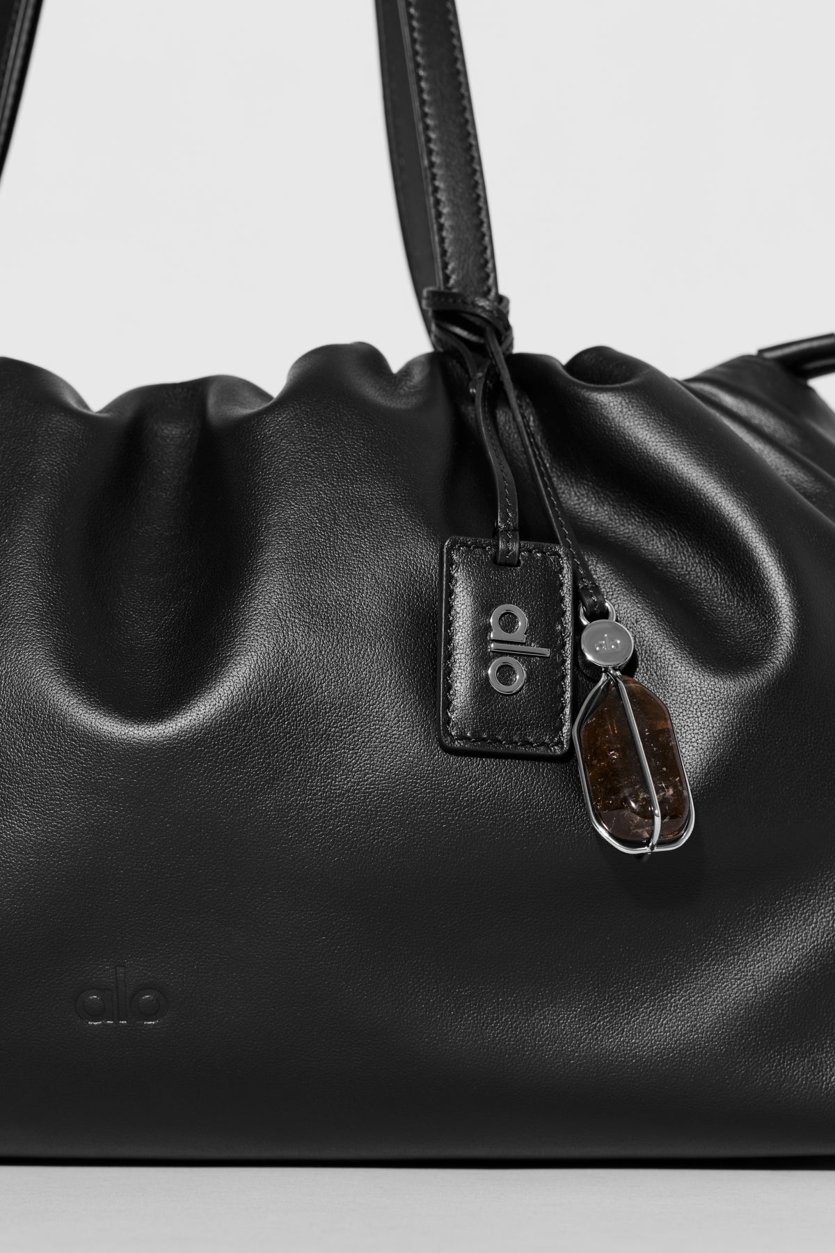 ALO Unwind Cinch - Black Leather--3