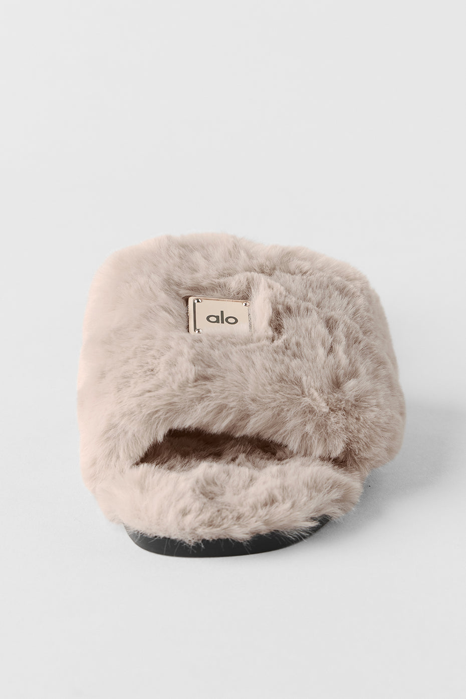 ALO Classico Faux Fur Sandal - Oat--4