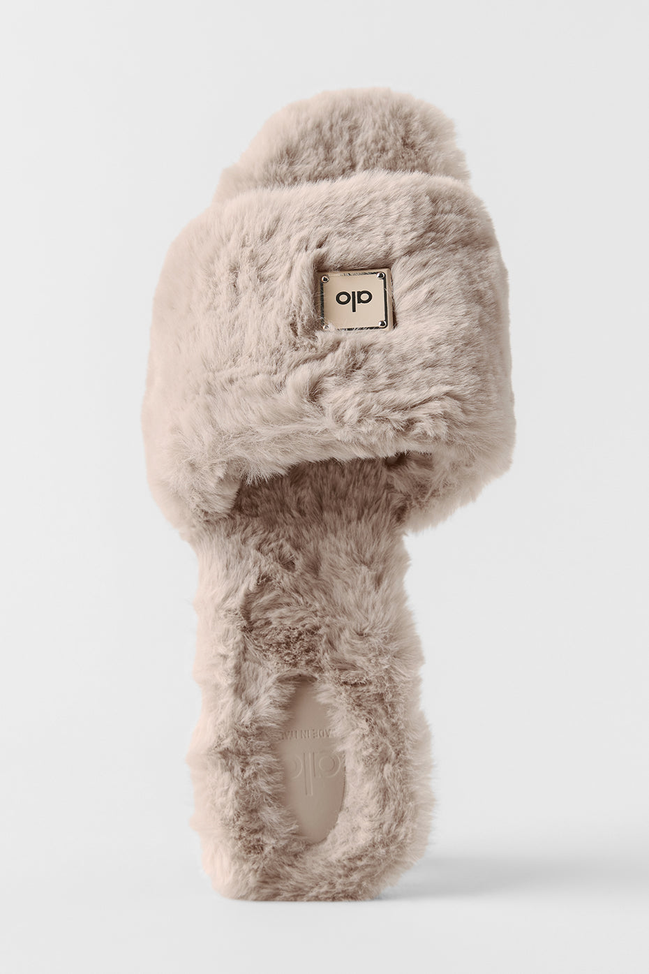 ALO Classico Faux Fur Sandal - Oat--2
