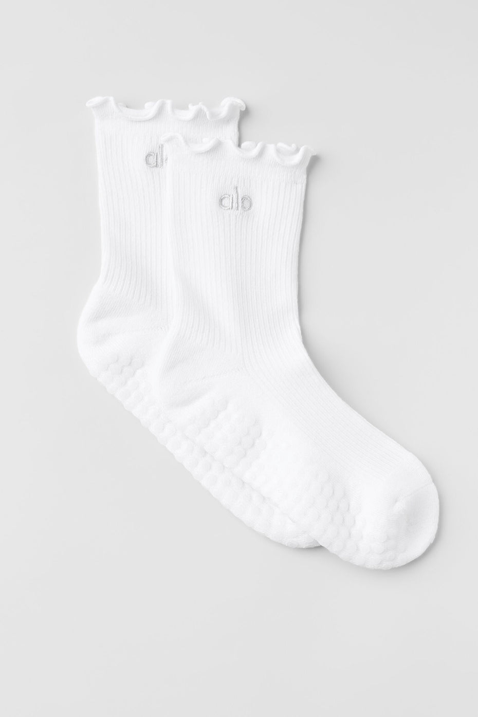 Lettuce Edge Grip Sock - White--0