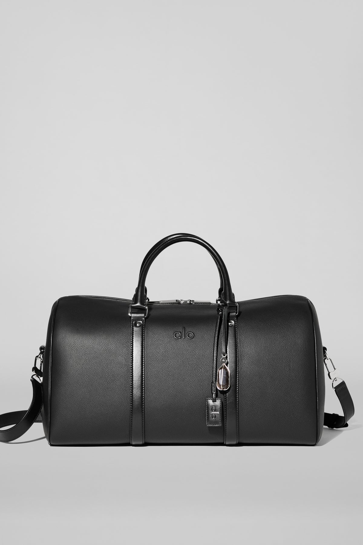 ALO Voyage Duffle - Black Leather--0