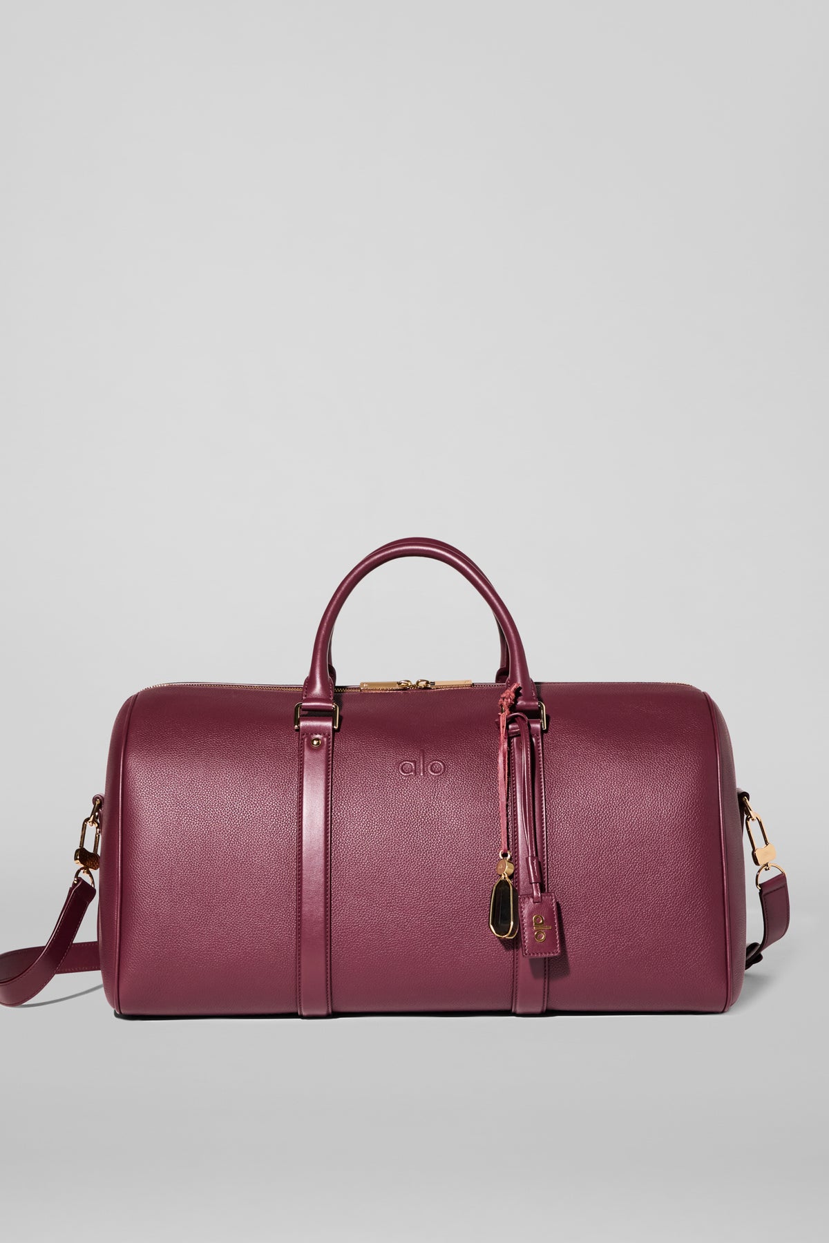ALO Voyage Duffle - Bordeaux Leather--0
