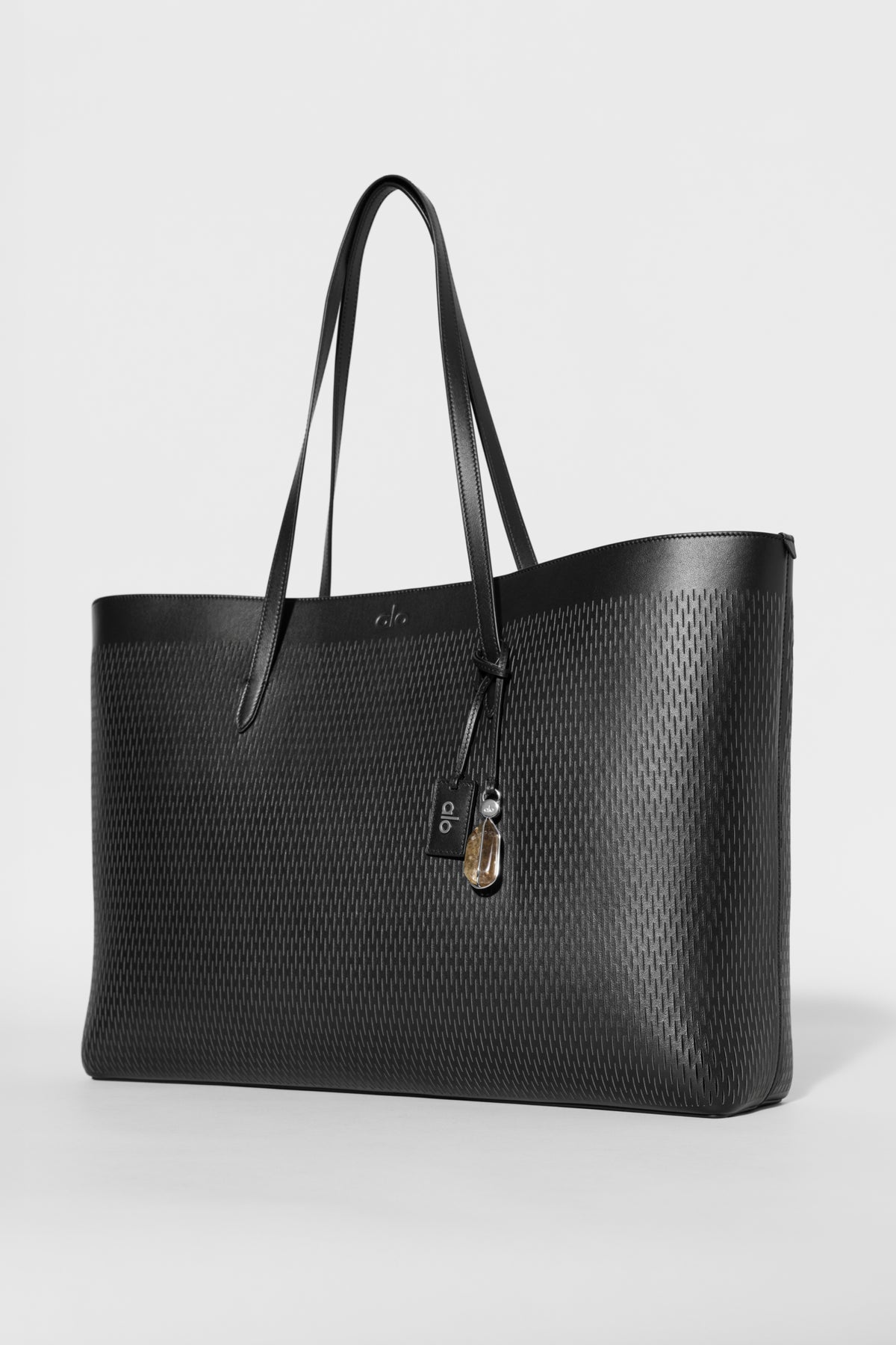 ALO Leather Mesh Tranquility Tote - Black Leather Mesh--1