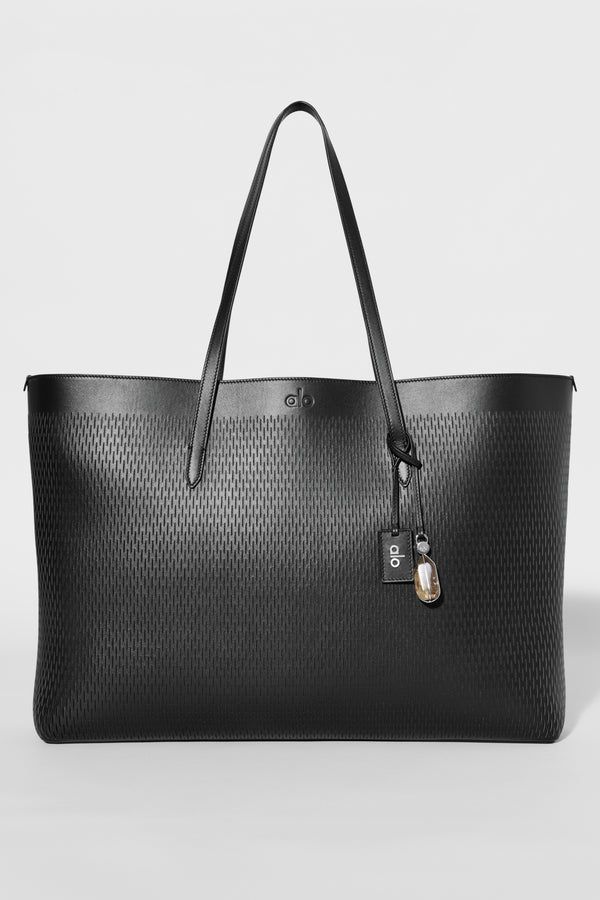 ALO Leather Mesh Tranquility Tote - Black Leather Mesh