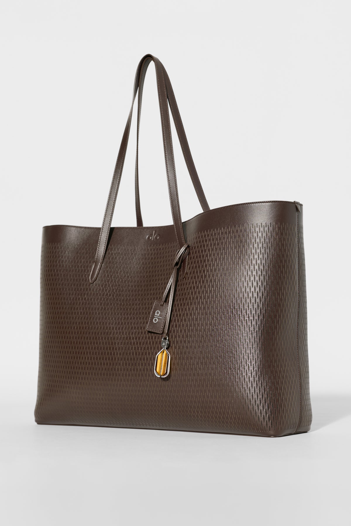 ALO Leather Mesh Tranquility Tote - Espresso Leather Mesh--1