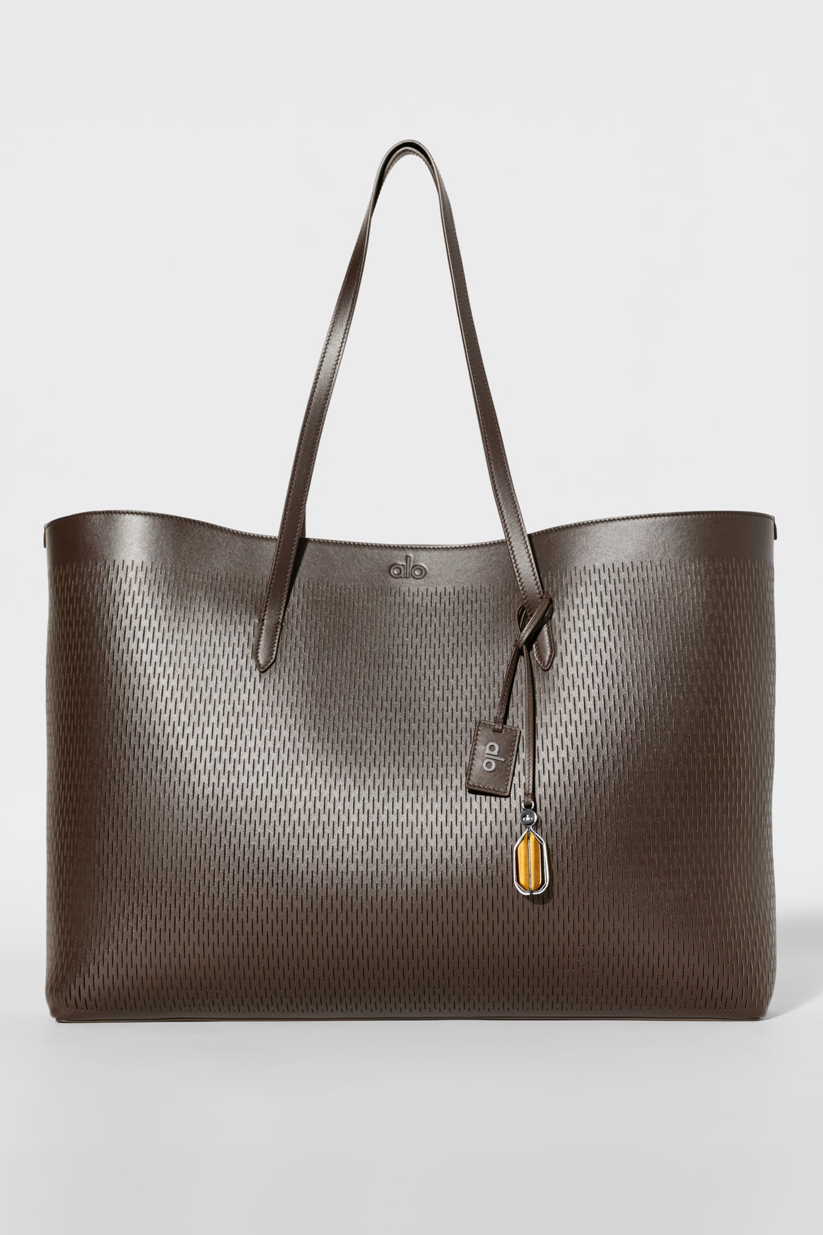 ALO Leather Mesh Tranquility Tote - Espresso Leather Mesh--0