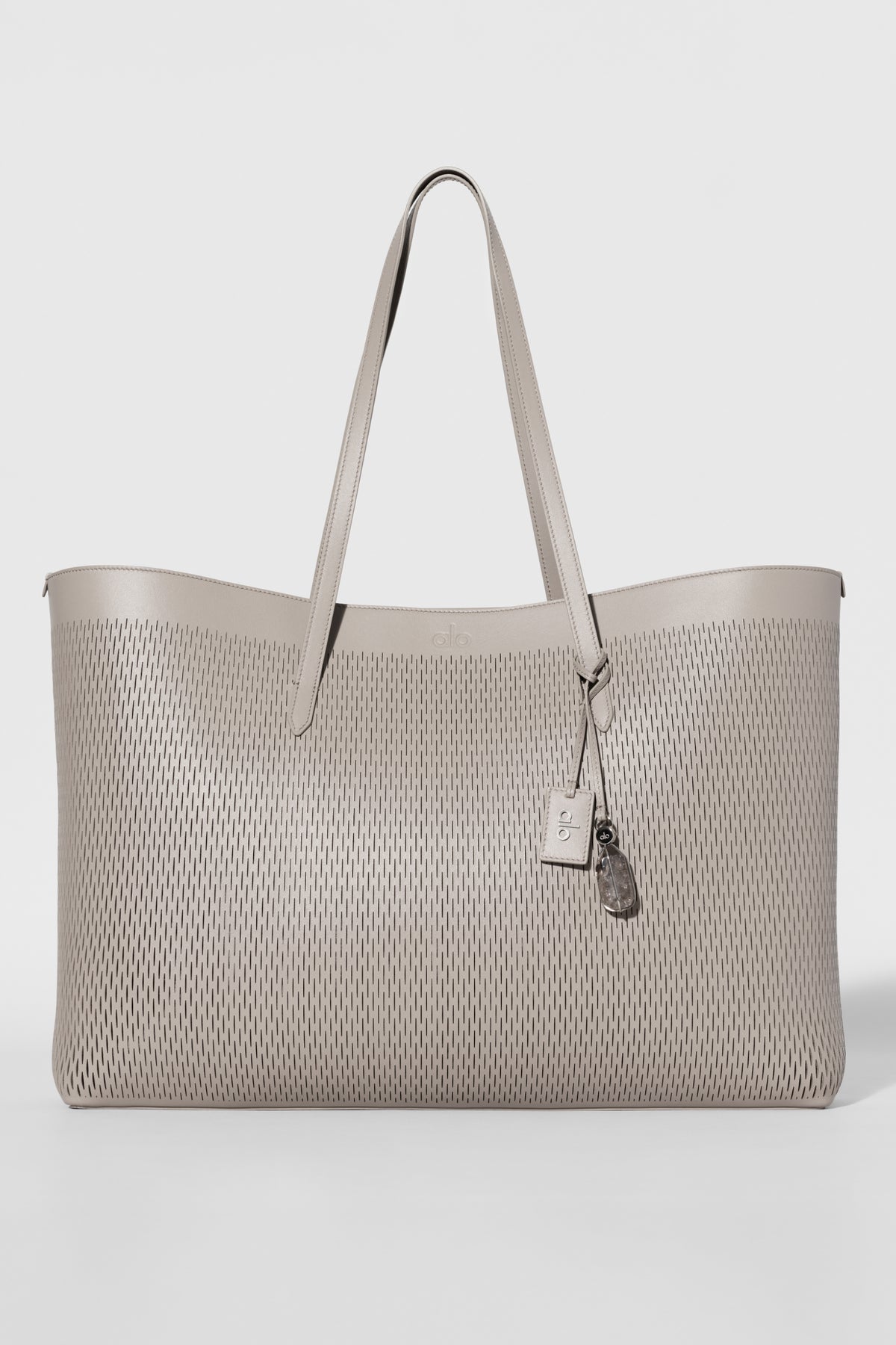 ALO Leather Mesh Tranquility Tote - Warm Gravel Leather Mesh--0