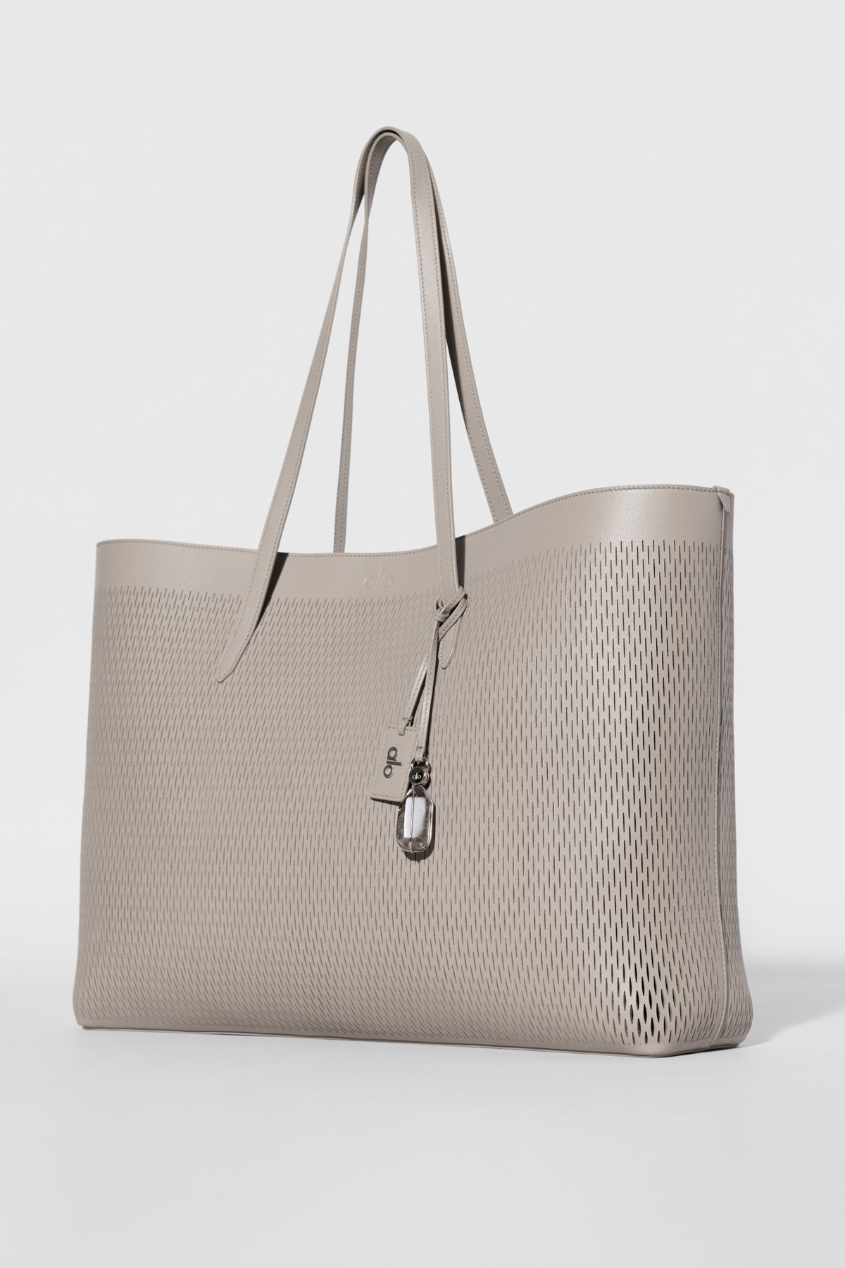 ALO Leather Mesh Tranquility Tote - Warm Gravel Leather Mesh--1