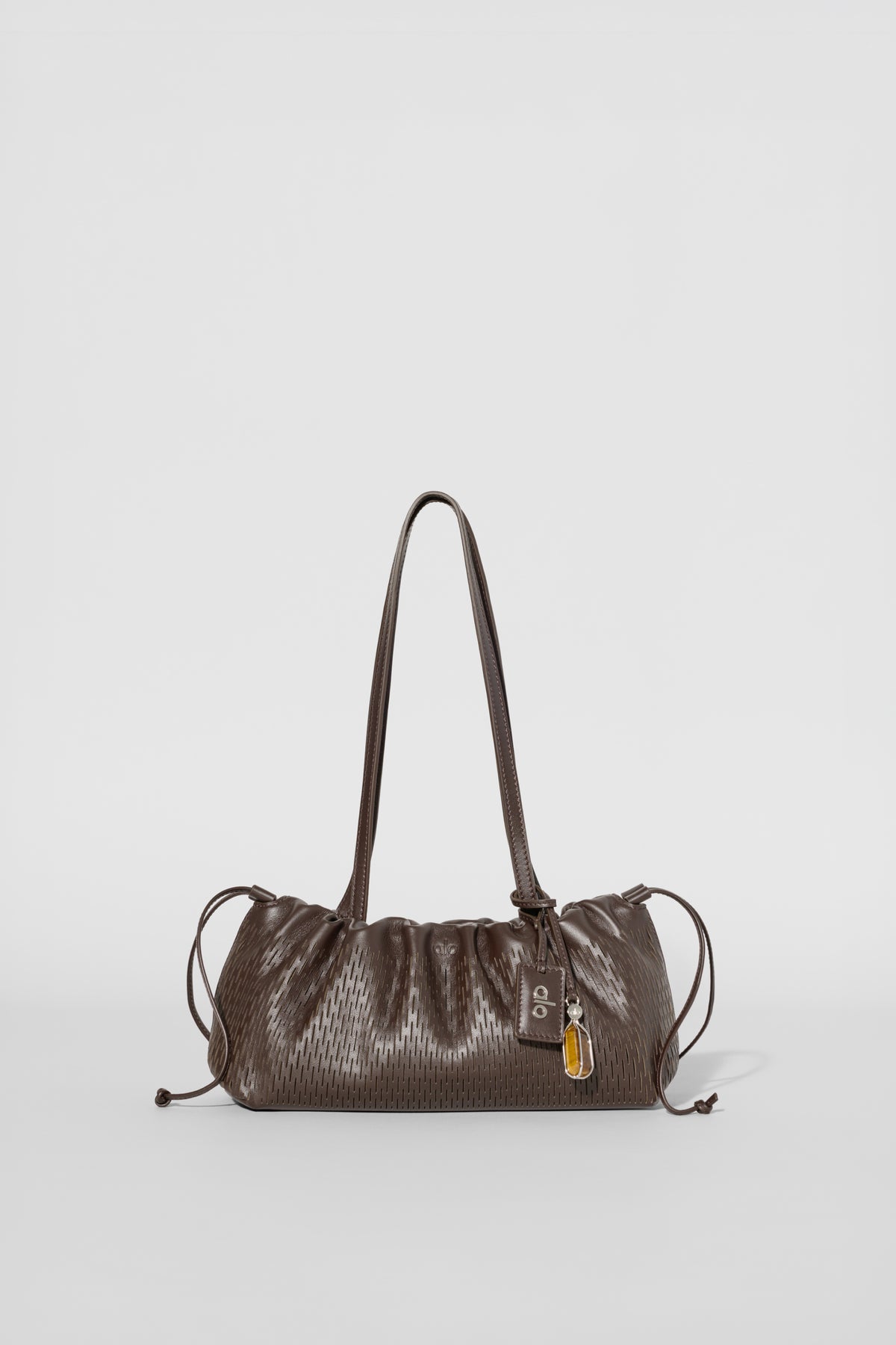 ALO Leather Mesh Mini Unwind Cinch - Espresso Leather Mesh--0