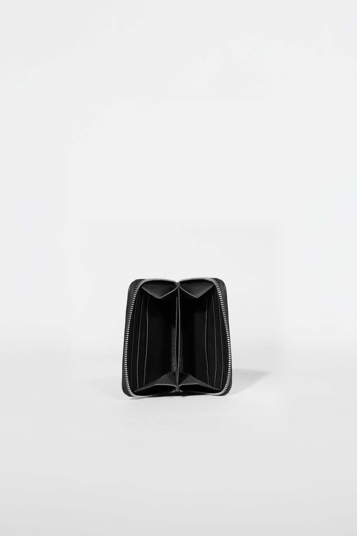 Zip Around Wallet - Black Leather--1